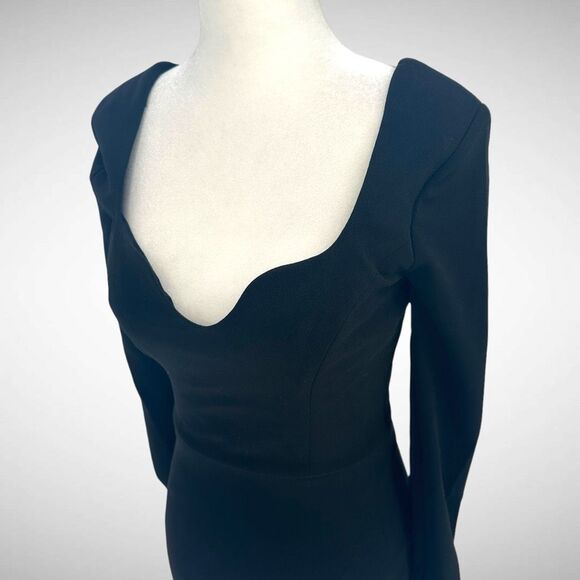 Dress the Population Pearl Trim Ronin Black Mini Dress Size X-Small LBD Cocktail - Picture 4 of 9